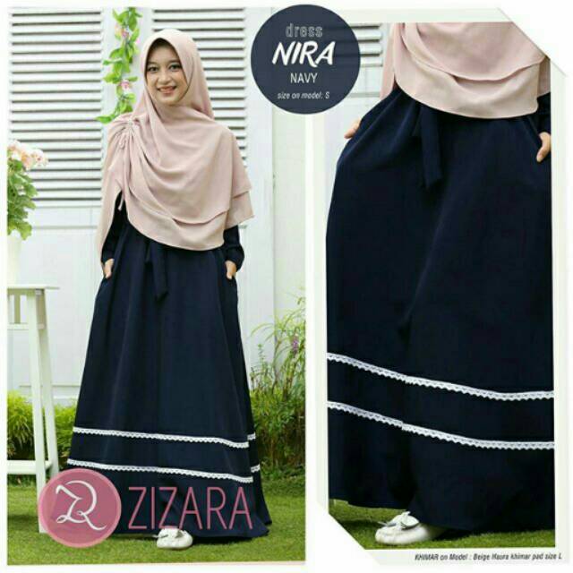 Nira Dress Navy - Zizara