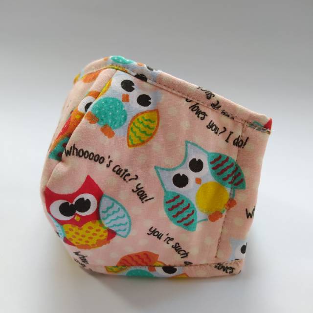 MASKER ANAK PREMIUM 6 LAPIS MOTIF OWL