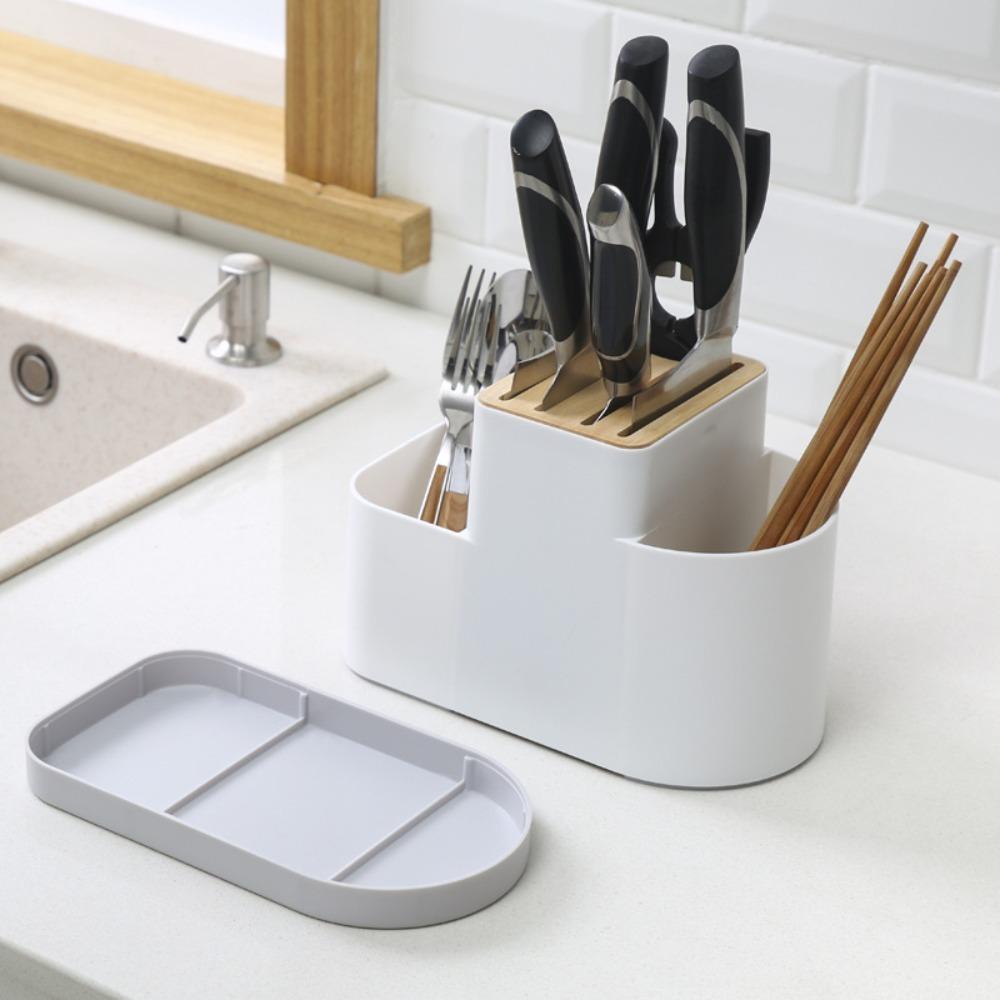 R-FLOWER Tempat Sendok Garpu Alat Dapur Rumah Multifungsi Cookware Organizer