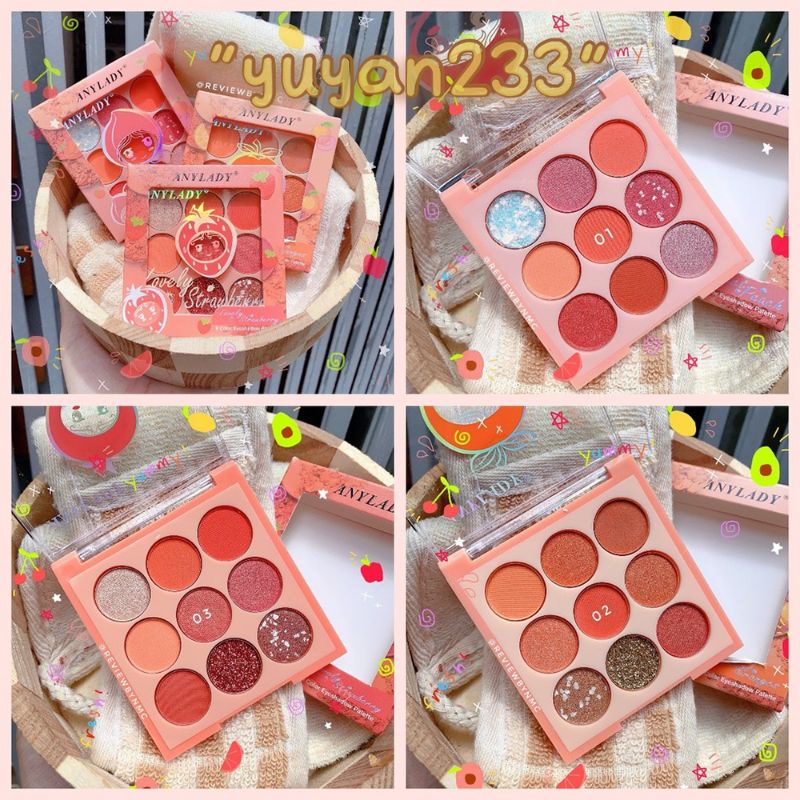 PROMO!!!EYESHADOW PEACH 9 COLORS ANY LADY 791/970