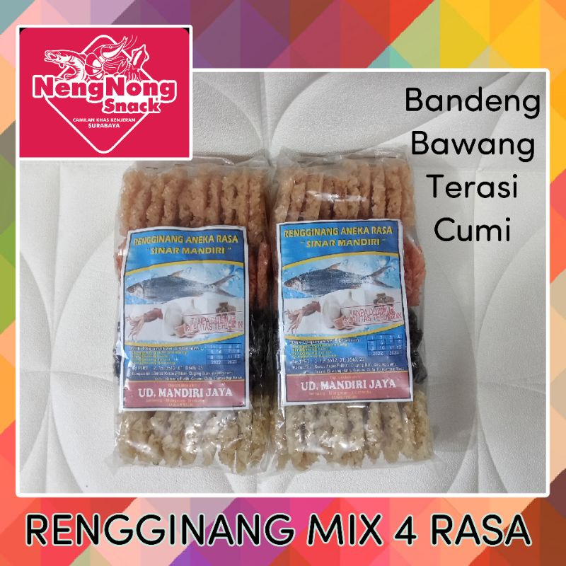 

RENGGINANG MIX 4 RASA (Bandeng,bawang,terasi,cumi) kemasan 500gram