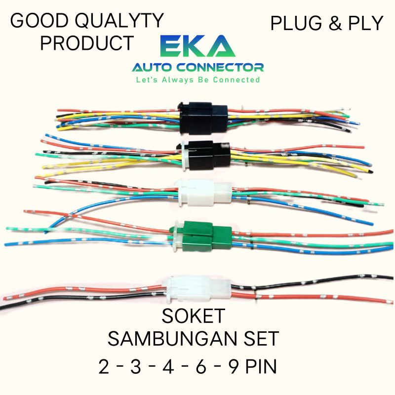 SOCKET SAMBUNGAN 2 PIN 3 PIN 4 PIN 6 PIN 9 PIN SOKET SAMBUNGAN 2 KABEL 3 KABEL 4 KABEL 6 KABEL 9 KAB