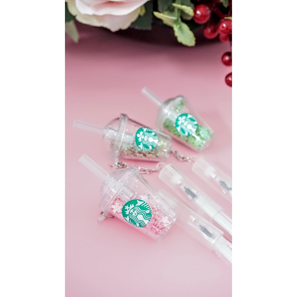 PULPEN TINTA GEL KARAKTER STARBUCKS SBUX KOPI COFFEE BOBA PEN BOLPEN PENA UNIK LUCU READY COD-1