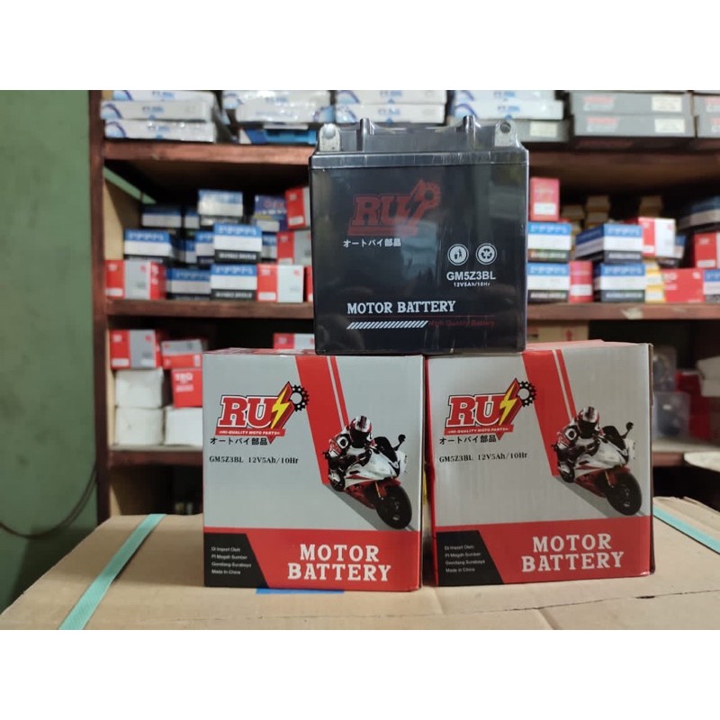 aki kering GM5Z3BL merk Rui Supra / Mio