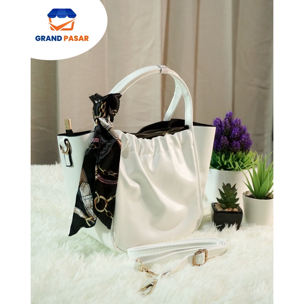 Tas Import Wanita Terbaru Lisha - banyak warna tersedia : Putih/biru/pink/hijau/hitam