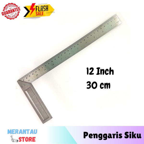 

Siku Tukang Bangunan 30cm 12 inch Pasekon Penggaris 90 derajat Alat Ukur Pengukur Sudut Kayu Terbaik