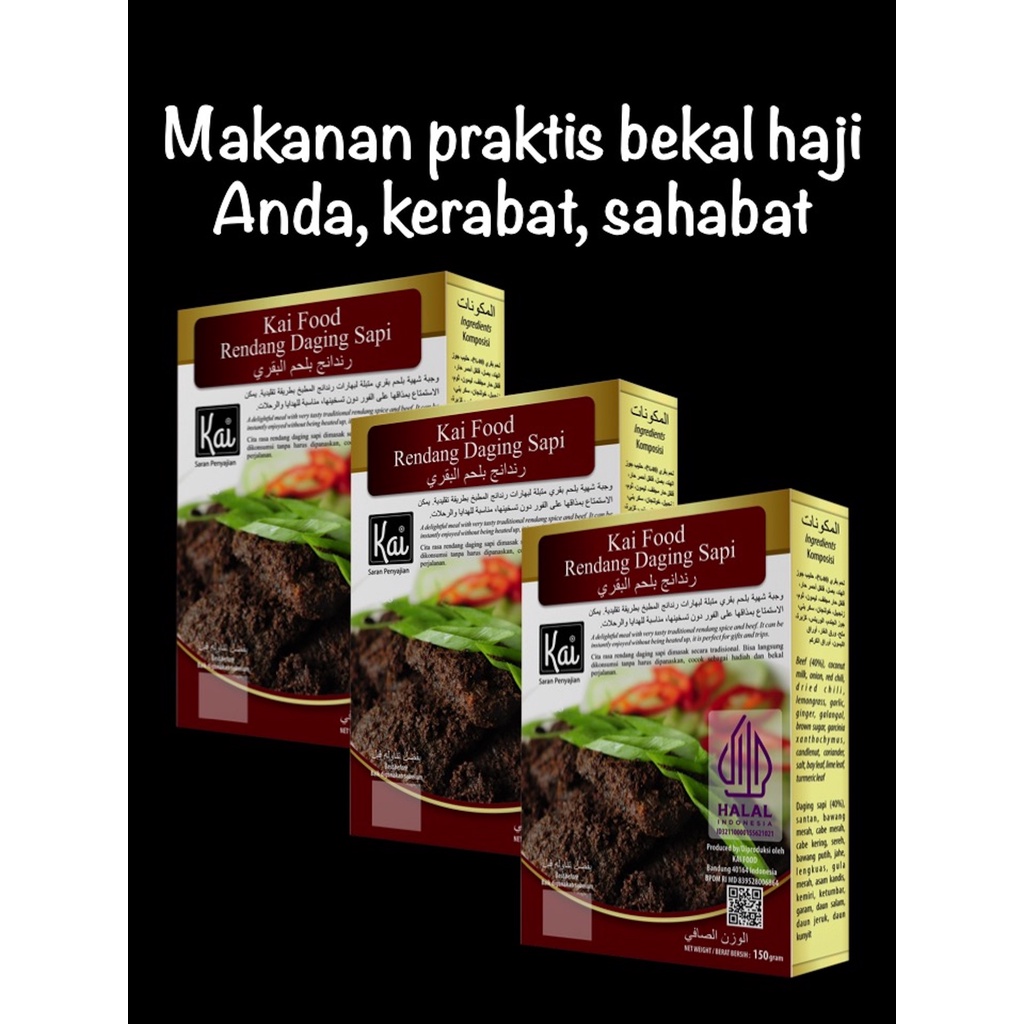 

Trio Hemat 3 RENDANG DAGING SAPI Kai Food 450g