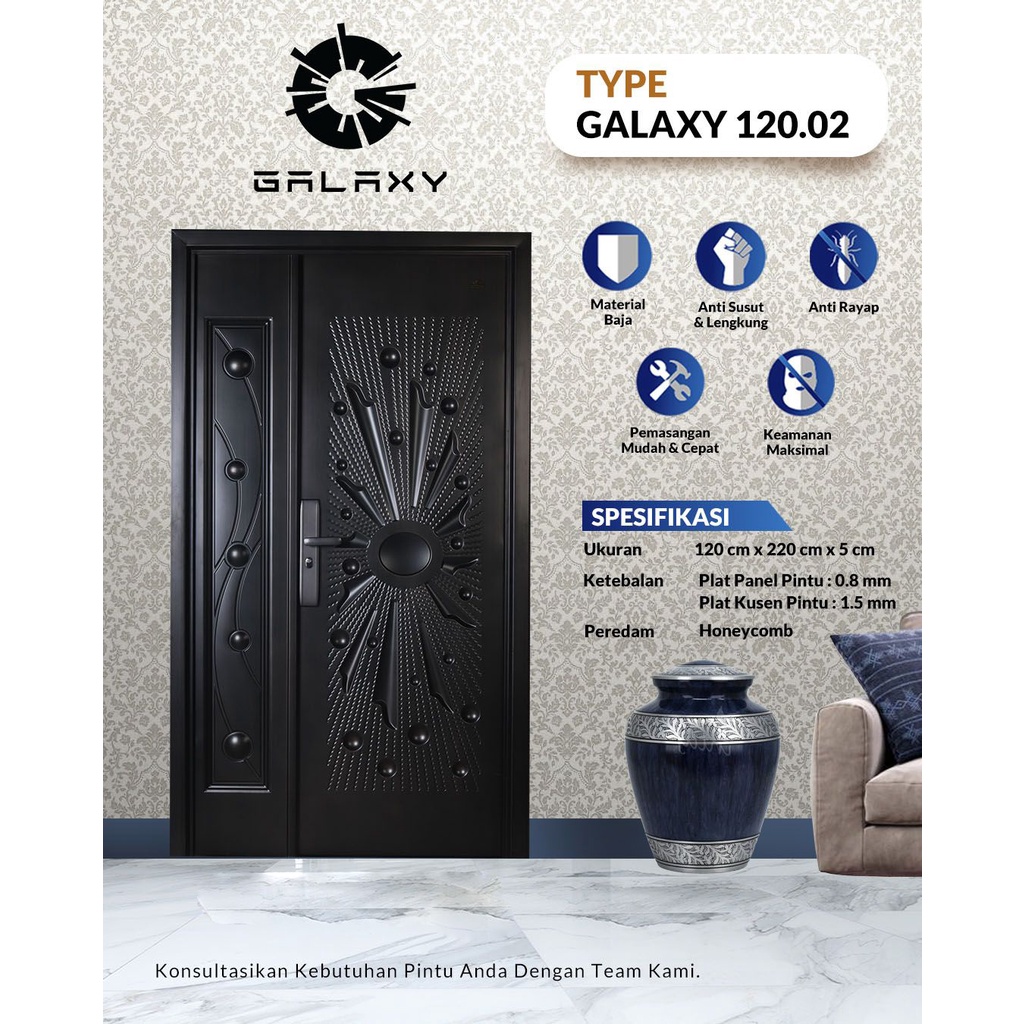 PINTU BAJA FORTRESS TYPE GALAXY 120.02 MOTHER & SON