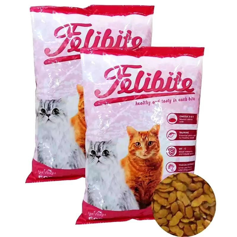 MAKANAN KUCING KERING MERK FELIBITE 500 GRAM