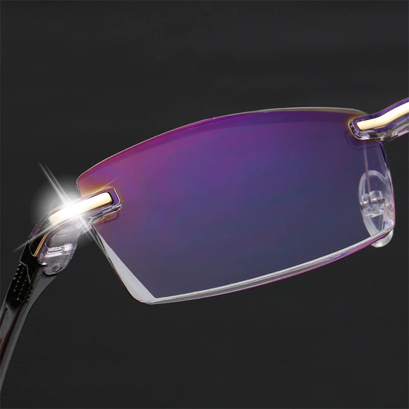 AHORA Kacamata Baca Rabun Dekat Frameless Anti Blue Light Reading Glasses +2.5