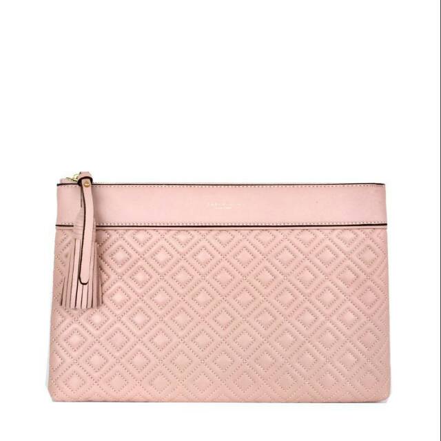 Tory Burch Fleming Medium Pouch makeup bag tas original ori authentic