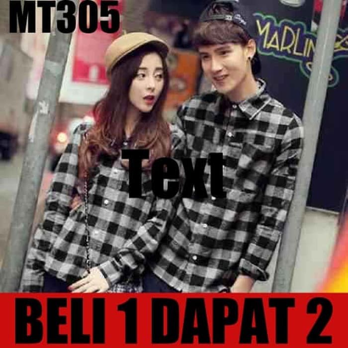 Original Premium Distro Kemeja Flanel Brand Surfing Lengan Pan 9916AP  Couple/ Pasangan/Baju Coupl