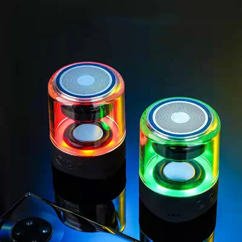 Speaker Mini Bluetooth Portable dan Lampu 7 Warna Waterproof GS03