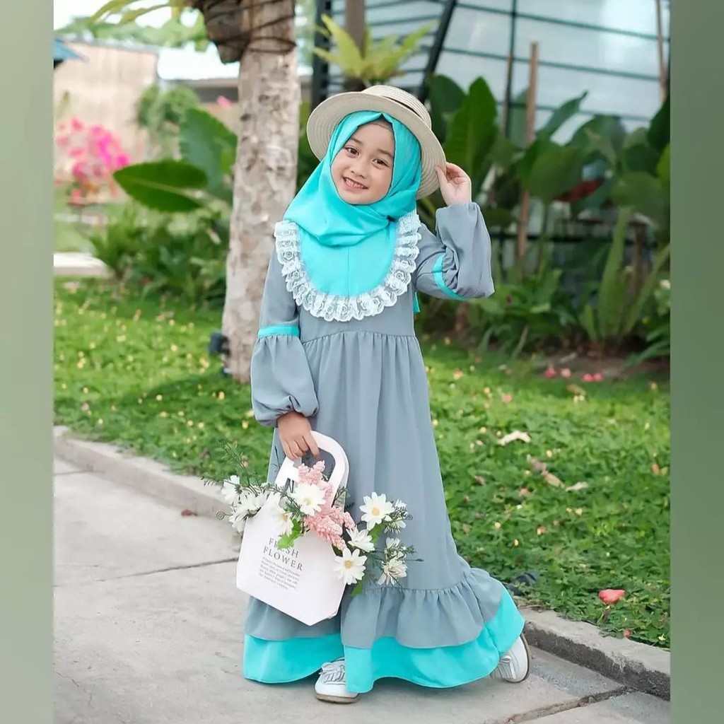 ALESHA KIDS SYARI KF MANGOCRAPE MIX RENDA 7 - 9 TAHUN LD 94 CM PB 105 CM Dapat GAMIS DAN HIJAB ( BACA DESKRIPSI SEBELUM ORDER ) Gamis Anak Perempuan Gamis Anak Terbaru 2021 Modern Dress Anak Gamis Anak Usia 7 Tahun BEST SELLER