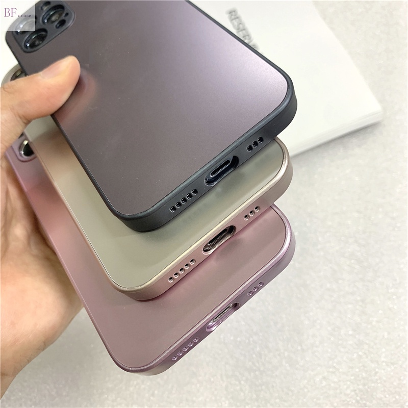 Casing IPhone 13 11 pro max 13pro Bahan Logam Aksen Frosted