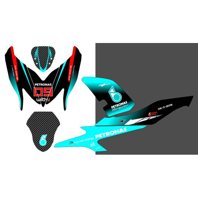 Decal Aerox 155 VVA custom petronas dekal stiker