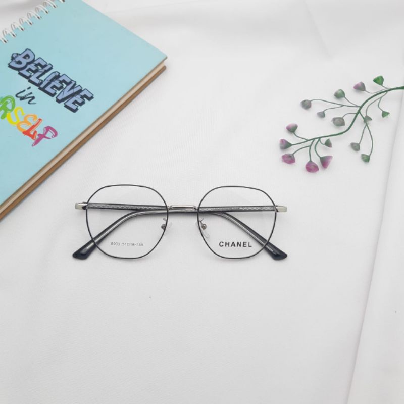 Paket Kacamata 8003 Lensa Antiradiasi Photocromic Blueray