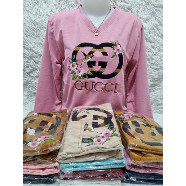 kaos wanita premium / Babyterry import / baju atasan wanita /DI BORDIR-8