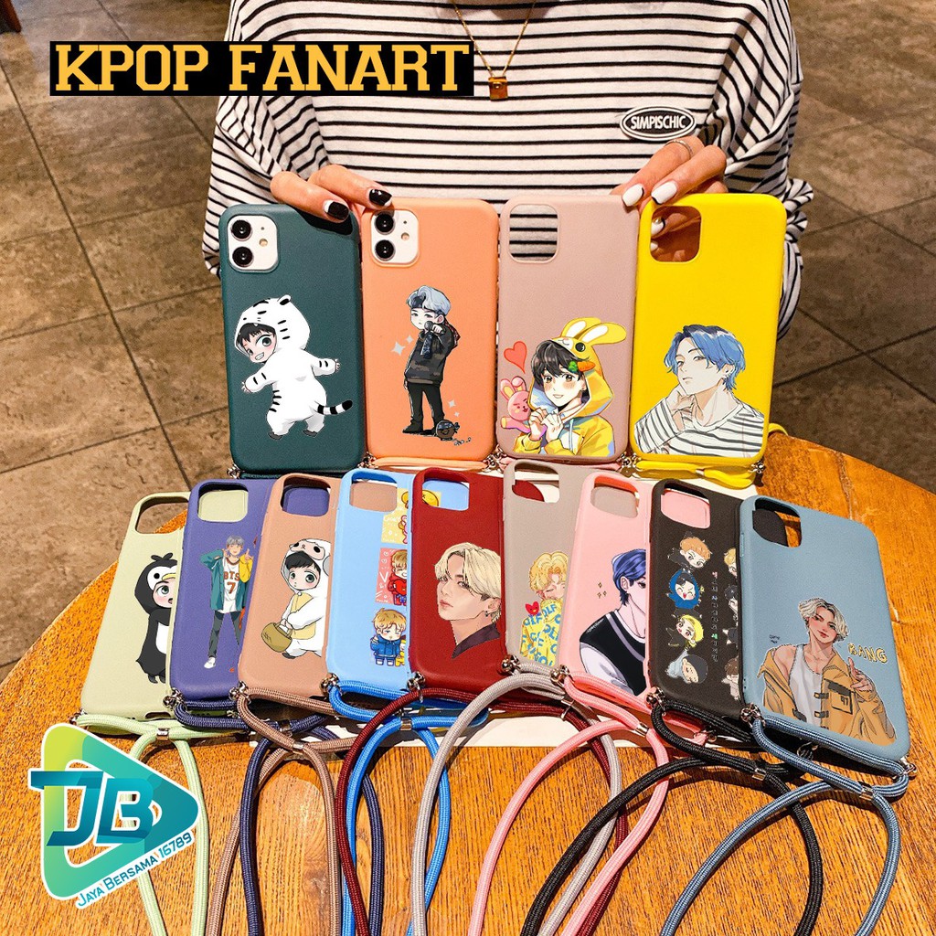 SOFTCASE SLINGCASE TALI LANYARD CANDY KPOP OPPO VIVO XIAOMI SAMSUNG REALME IPHONE ALL TYPE JB4658