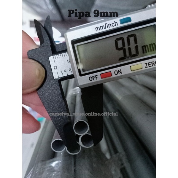 Pipa Bulat Aluminium SILVER Uk.9mm