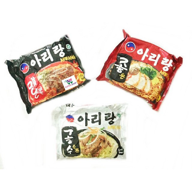 Mie Arirang Korea HALAL MUI Spicy Kimchi / Salted Egg / Sum sum / Ayam / Hot Noodle