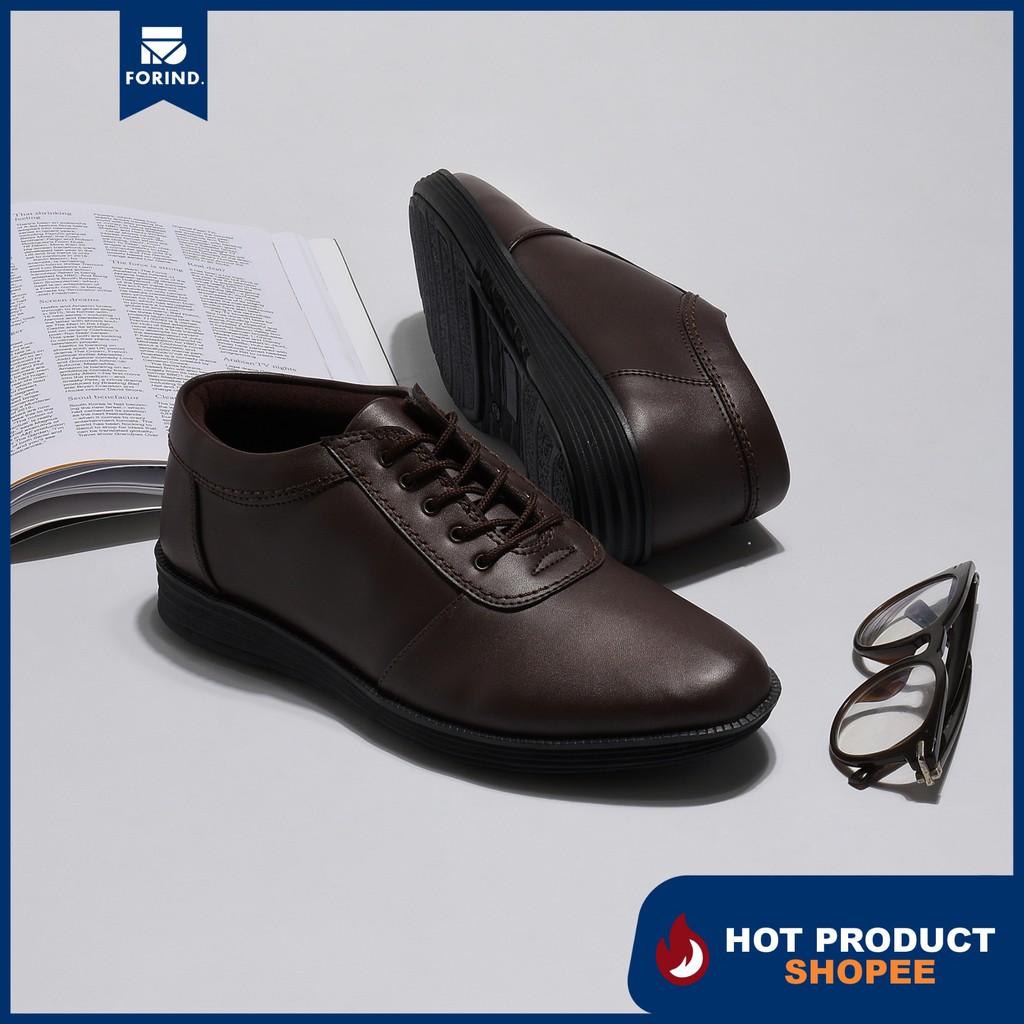 Carlton Brown | Sepatu Pria Coklat Casual Pantofel Formal Kerja Fantopel Pantopel Laki | FORIND JACK