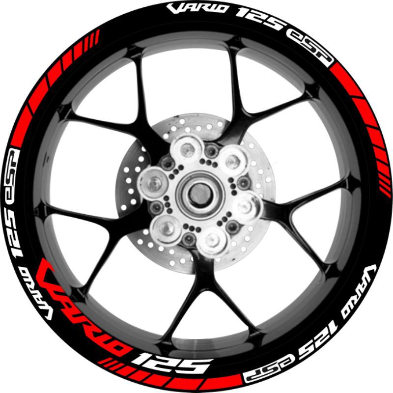Stiker velg motor vario 125 esp uk velg 14 inch
