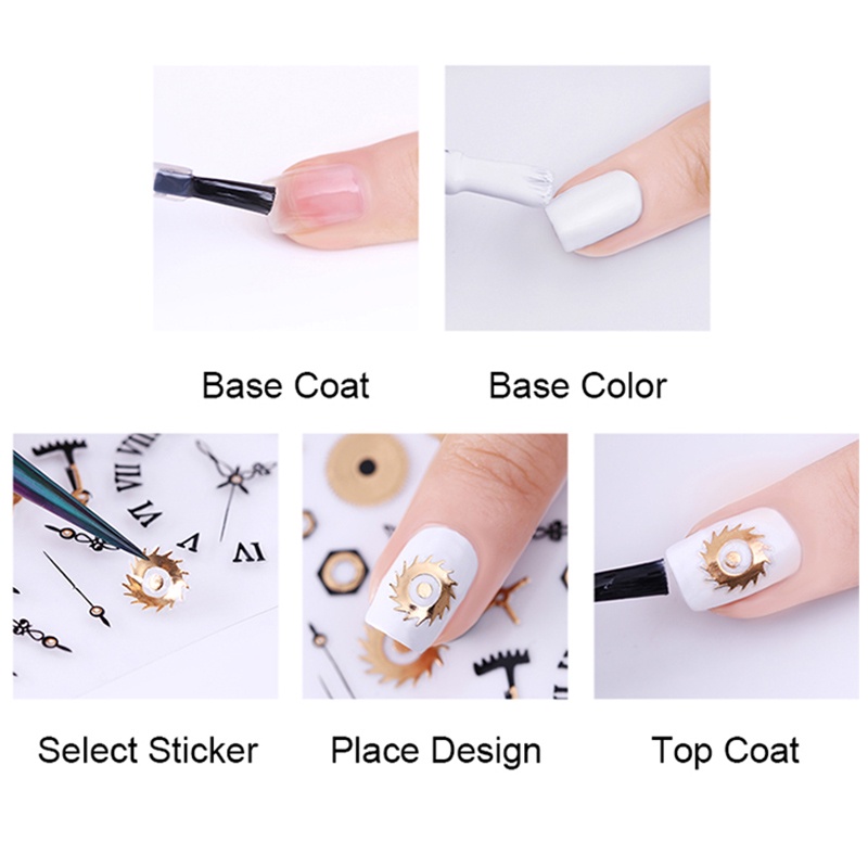 Stiker Kuku 3D Motif Api Untuk Dekorasi Nail Art