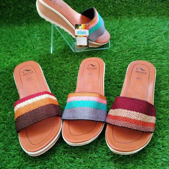 JEDDI ( rajut wedges anak)26/30 SANDAL anak perempuan HAK selop / sendal anak cewek turki [KODE PROD