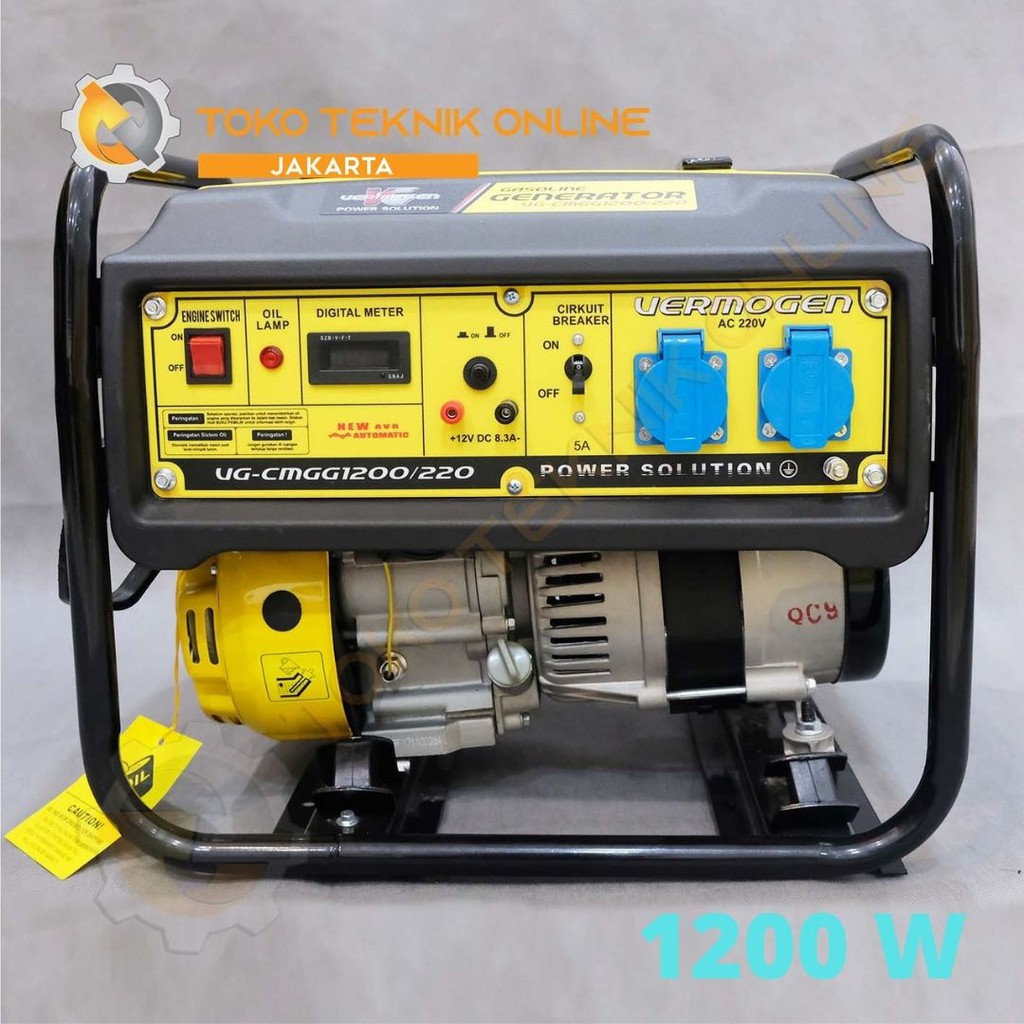 Genset Portable / Gasoline Generator - 1200 W - Vermogen
