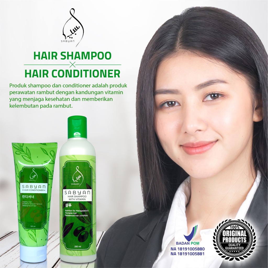 [PROMO] PAKET SABYAN HAIR SHAMPO &amp; HAIR CONDITIONER BPOM ORIGINAL