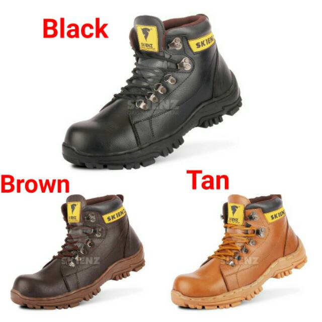 SEPATU SAFETY SEMI BOOTS SKIENZ PRIA KULIT BOOT SAVETY BUT SEPTI BUTS SEVTI