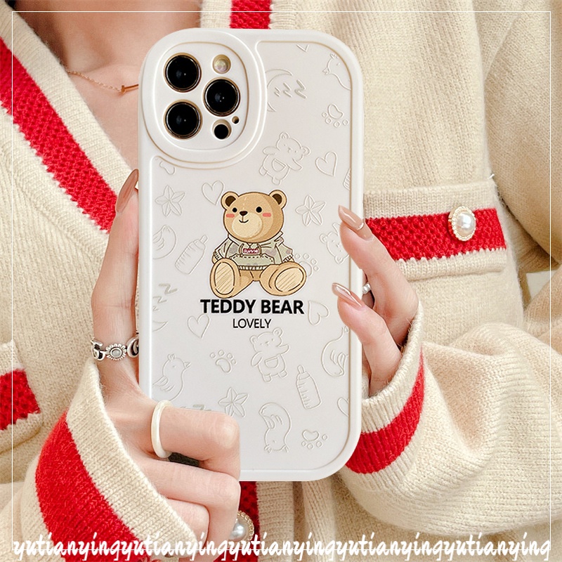 Casing Silikon Xiaomi Redmi Note 9 11Pro 10 8 9s 10s 11 11s 9pro 10pro Max Plus Redmi 10A 10C 9A 10 9T 9C M3 X3C NFC Mi POCO M3 X3 Pro Motif Teddy Bear