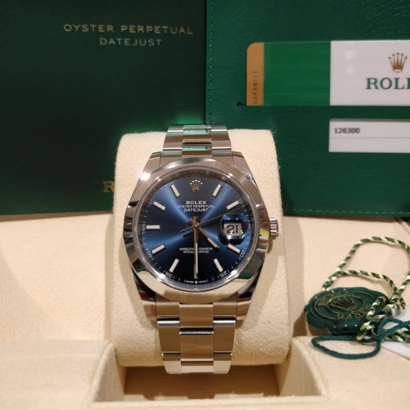 Jam Tangan Pria Rolex Datejust 41 Blue Oyster