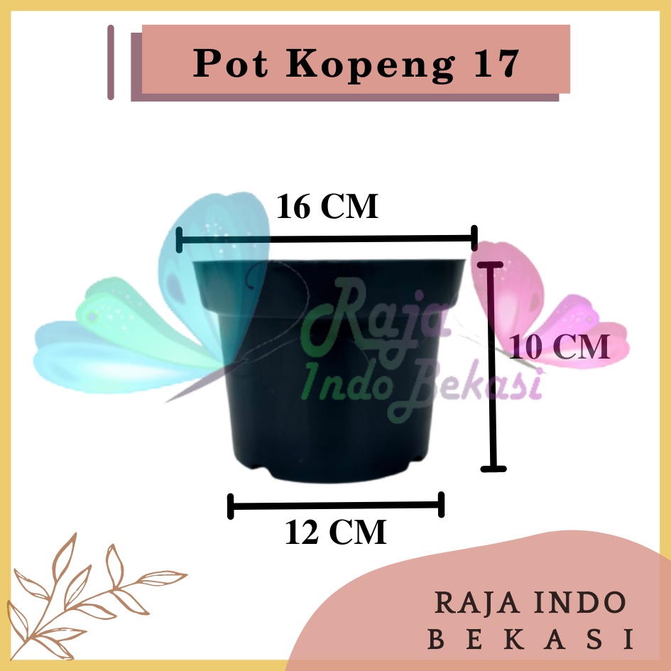 Pot Bunga Plastik u.17 - Pot Bunga Plastik Murah Hias Putih Kecil Pot Hitam 30 25 besar 20 15 12 17