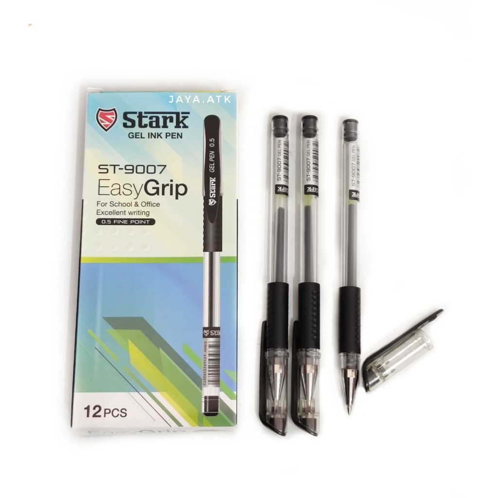 

PULPEN GEL 0.5 BOLPEN BALLPOINT GEL STARK ST-9007 HITAM MURAH