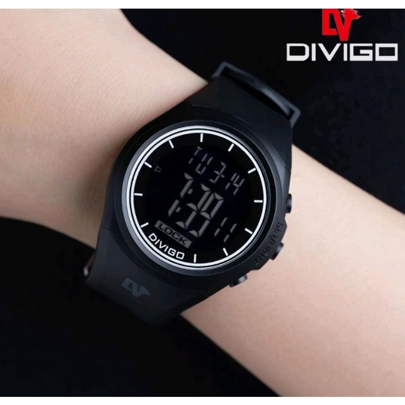 Asli Divigo Jam Tangan Pria Wanita Waterproof Diving Shockproof Terbaru Jam Tangan Tahan Air Bisa Ba
