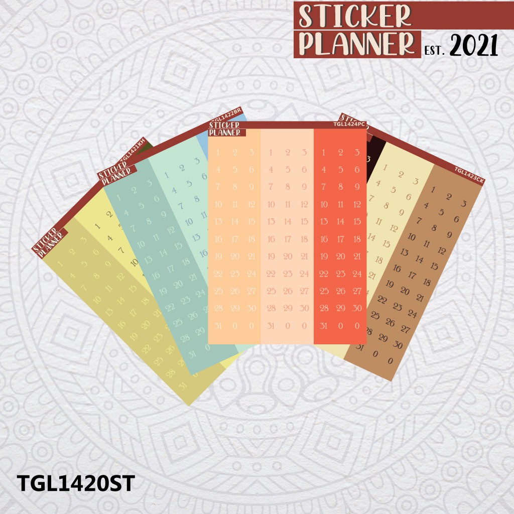 

Date Number Sticker Planner | Sticker Sheet, Bujo, Journal, Scrapbook, Studygram, Deco