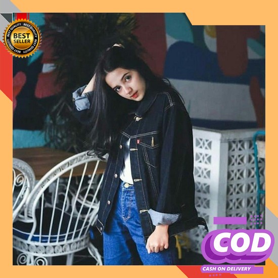 Jacket Wanita Jeans Jaket Jins Import Cewek Remaja Jket Cewe Terbaru 2 Jaket Jeans Levis Hitam Garme