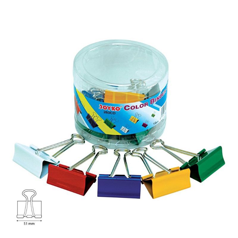 

BinderClip Penjepit kertas 260CD Joyko 1 Drum 12 pcs