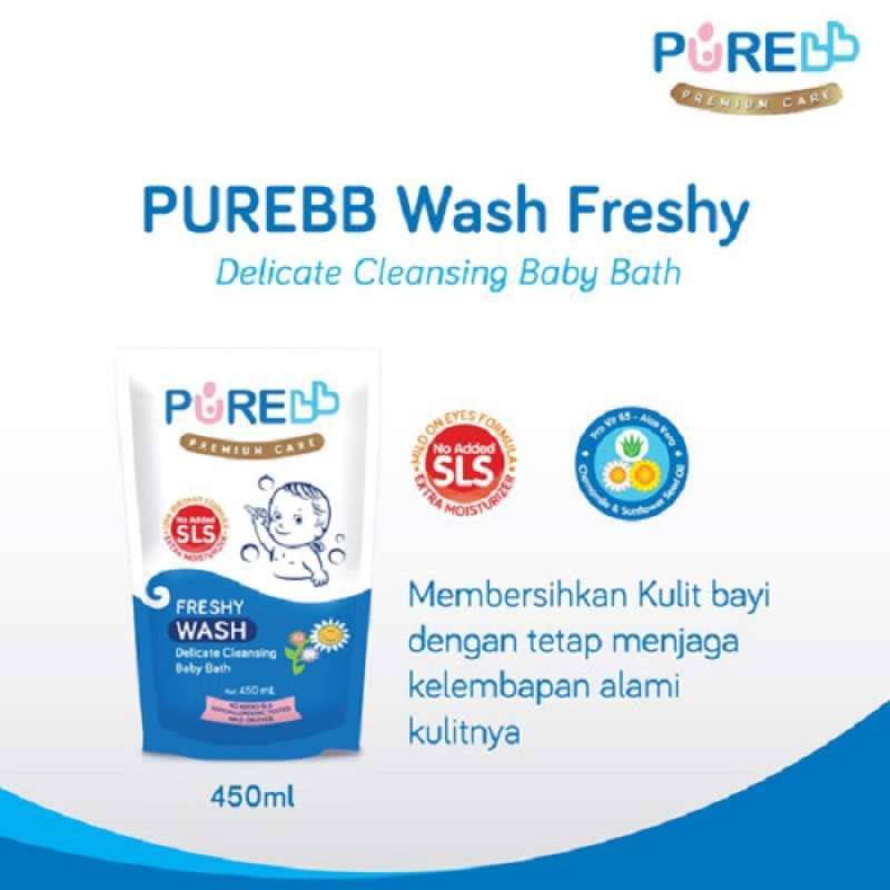 Pure BB REFILL WASH 450ml | Refill Sabun Pure Baby 450ml