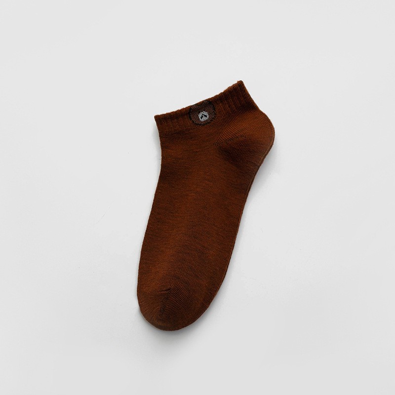 AliMaMa - KAOS KAKI BEAR - Kaus Kaki Perempuan Laki Laki Unisex Mata Kaki Ankle Sock Socks Murah Medan-COKLAT