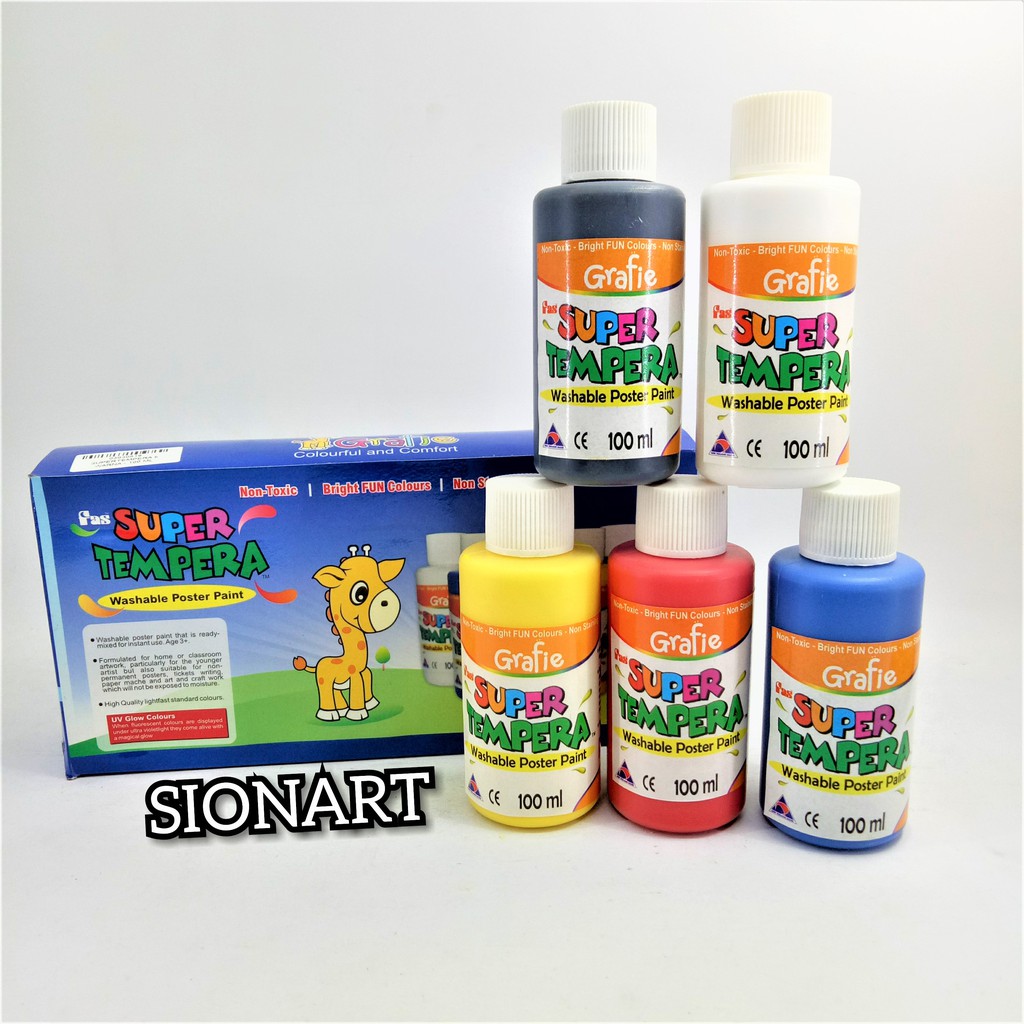 

Super Tempera Washable Poster Paint 5x100ml