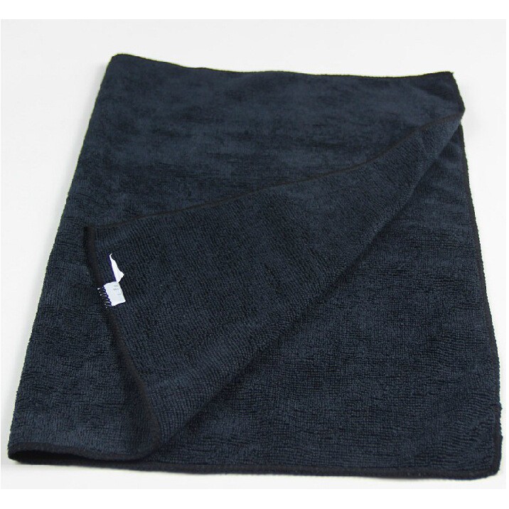 HHI handuk cat rambut hitam black towel salon polos ukuran 35 x 75 cm