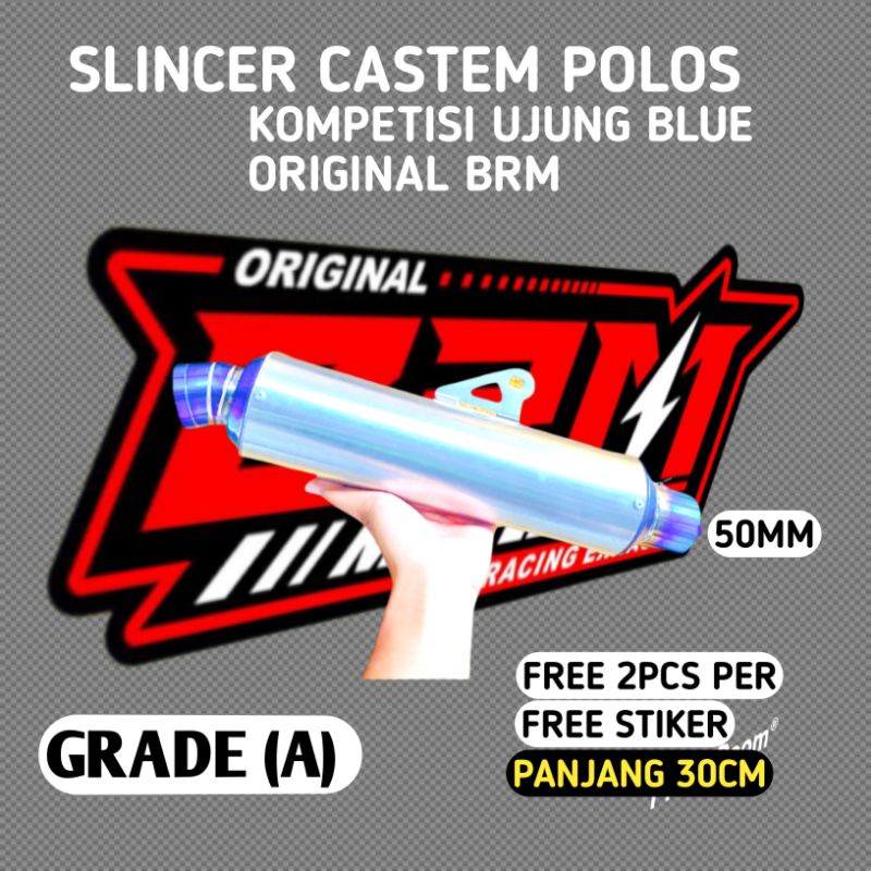 Slincer Knalpot Kompetisi Blue Polos model Knalpot dpj jrm dos wrx best3 dsm rms cts cld pekajaman