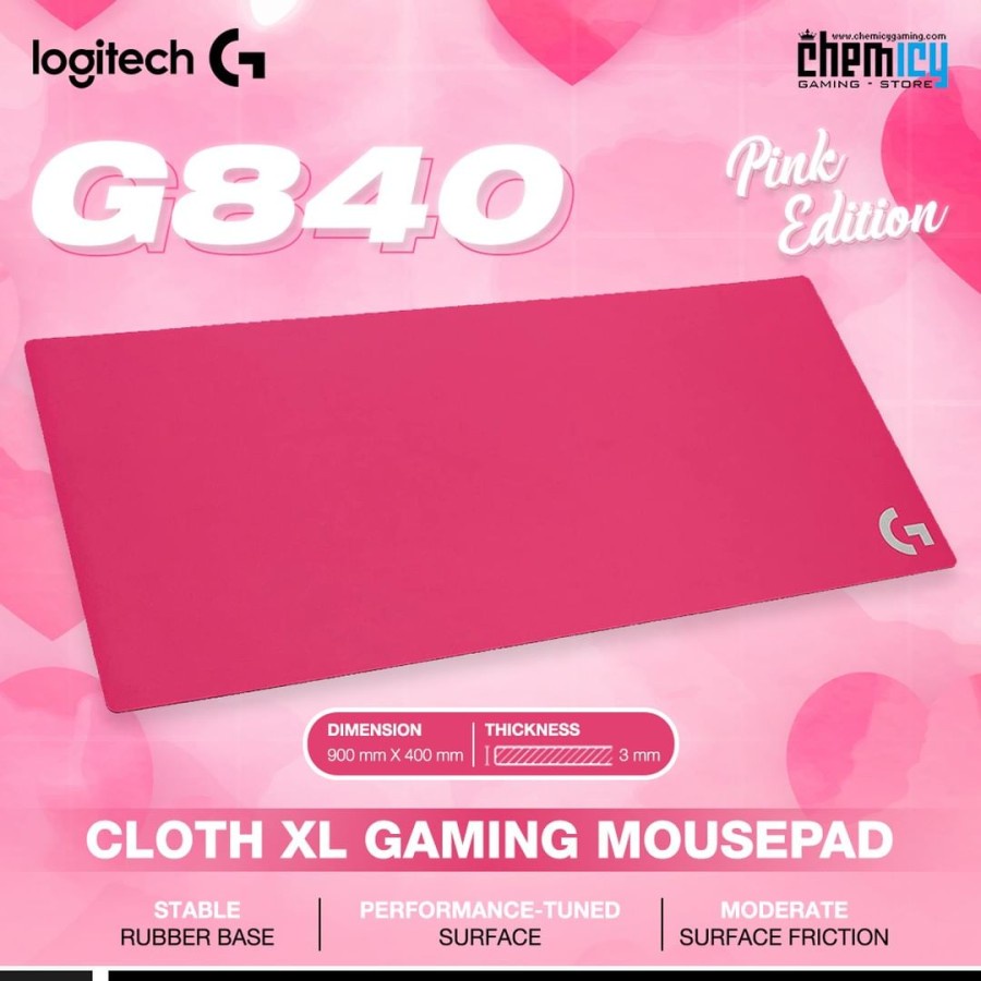 Logitech G840 Pink Edition XL Cloth Gaming Mousepad