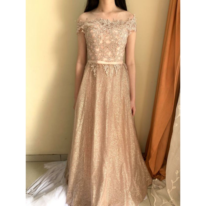 Gaun pengapit Pagar ayu bridesmaid dress pesta Slim Fit Maxi Gaun pengantin
