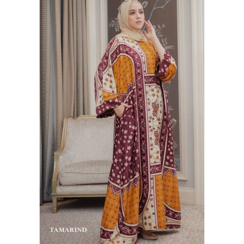 Kain gamis Maxmara Kingdom Mustard (harga setengah meter )