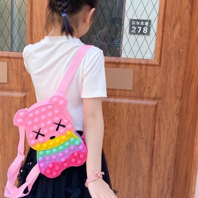 ⚡️TERLARIS BRANDS FESTIVAL⚡️ Tas Ransel Pop It Anak Ukuran Besar (New-KAWS ) ??