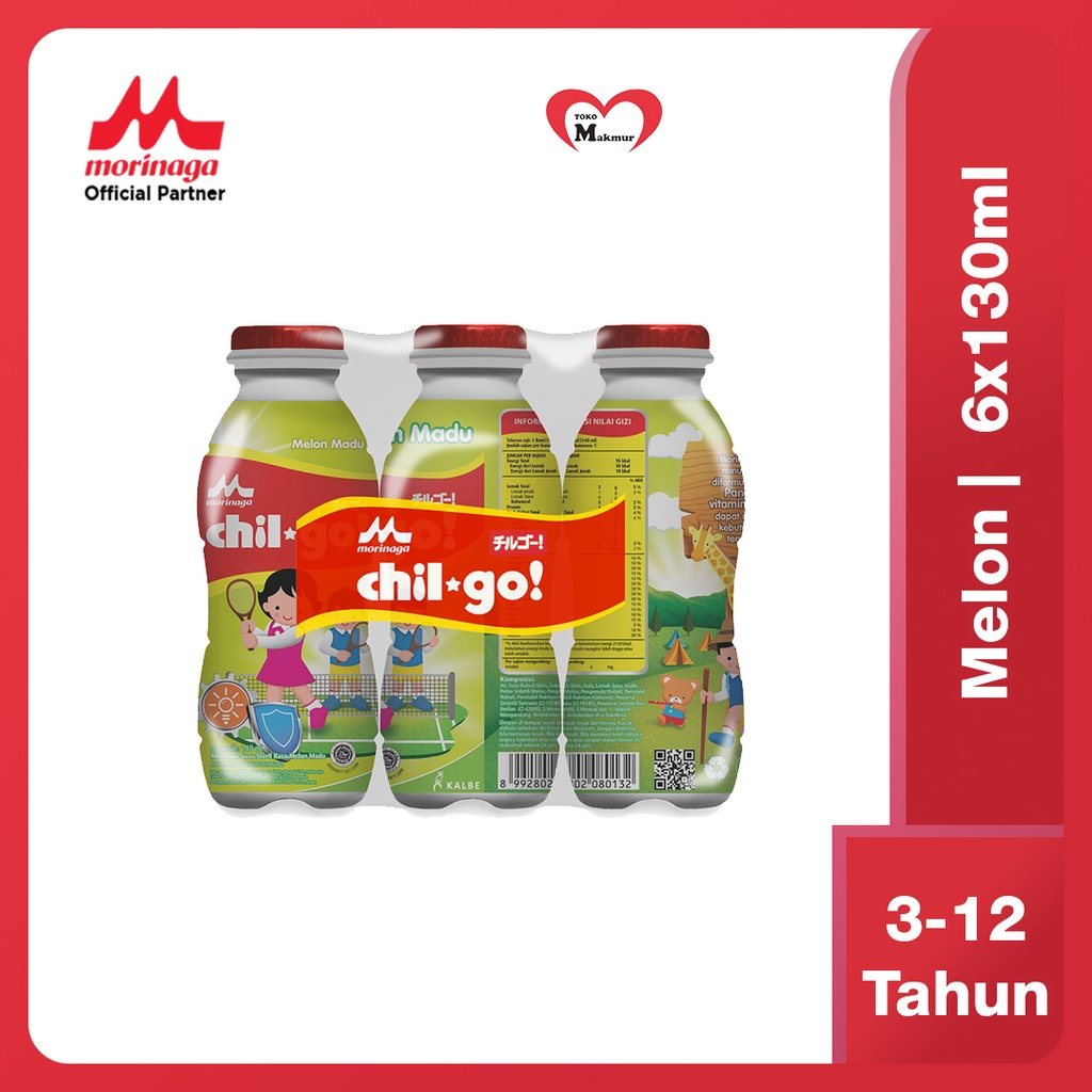 Chil Go Cair Vanila / Coklat / Strawberry / Melon / Original / Pisang 6×130Ml (Khusus Gojek Surabaya) / Toko Makmur Online